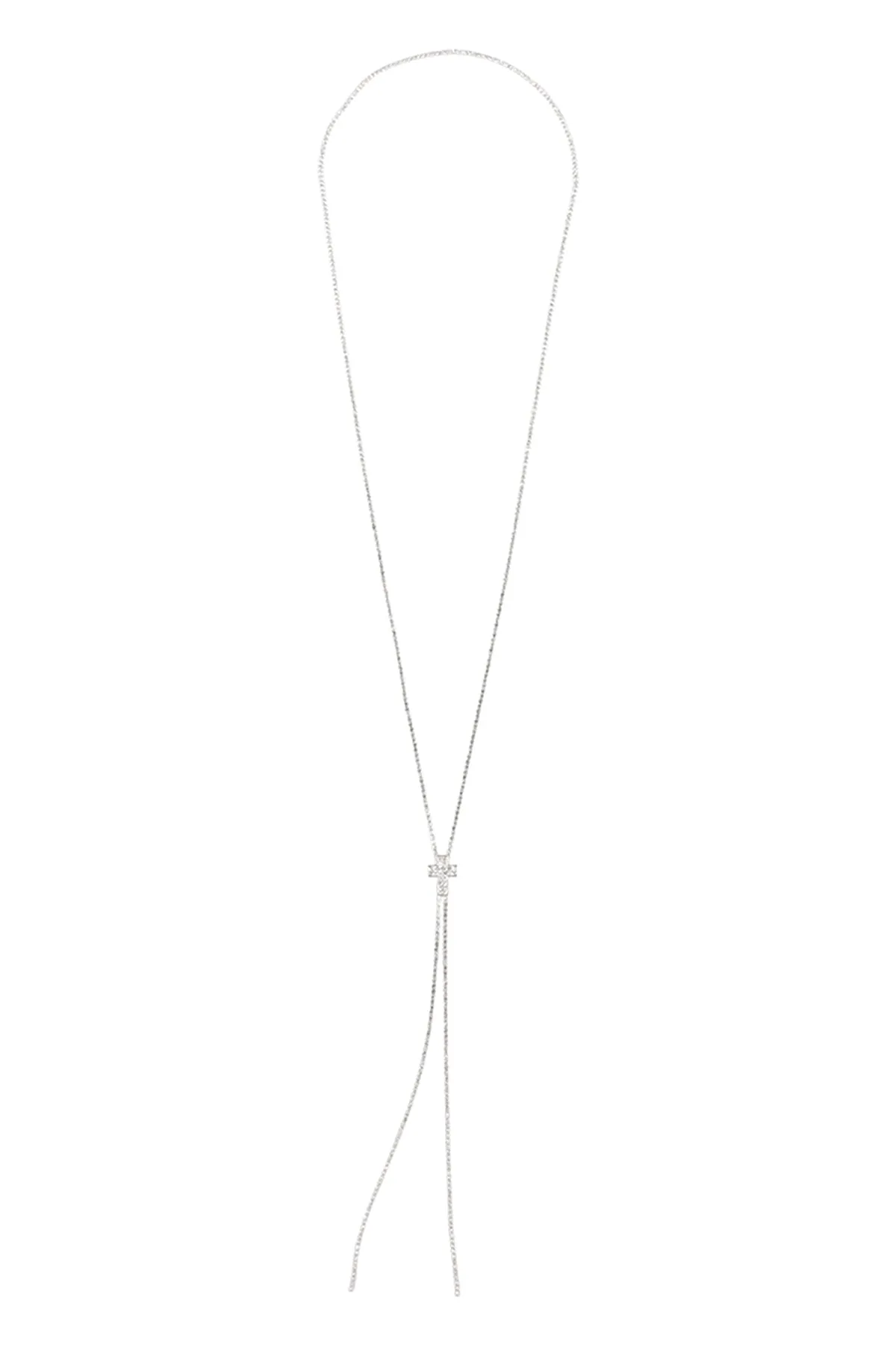 RHINESTONE 47" CROSS SLIDER NECKLACE
