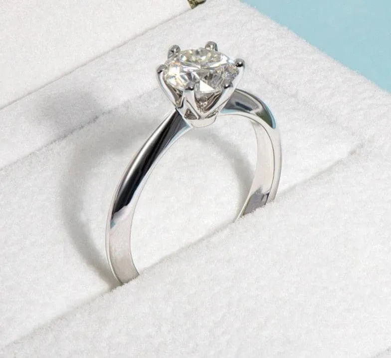 Round Cut 1-3 Carat Diamond Engagement Ring
