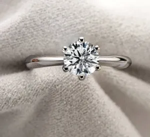 Round Cut 1-3 Carat Diamond Engagement Ring