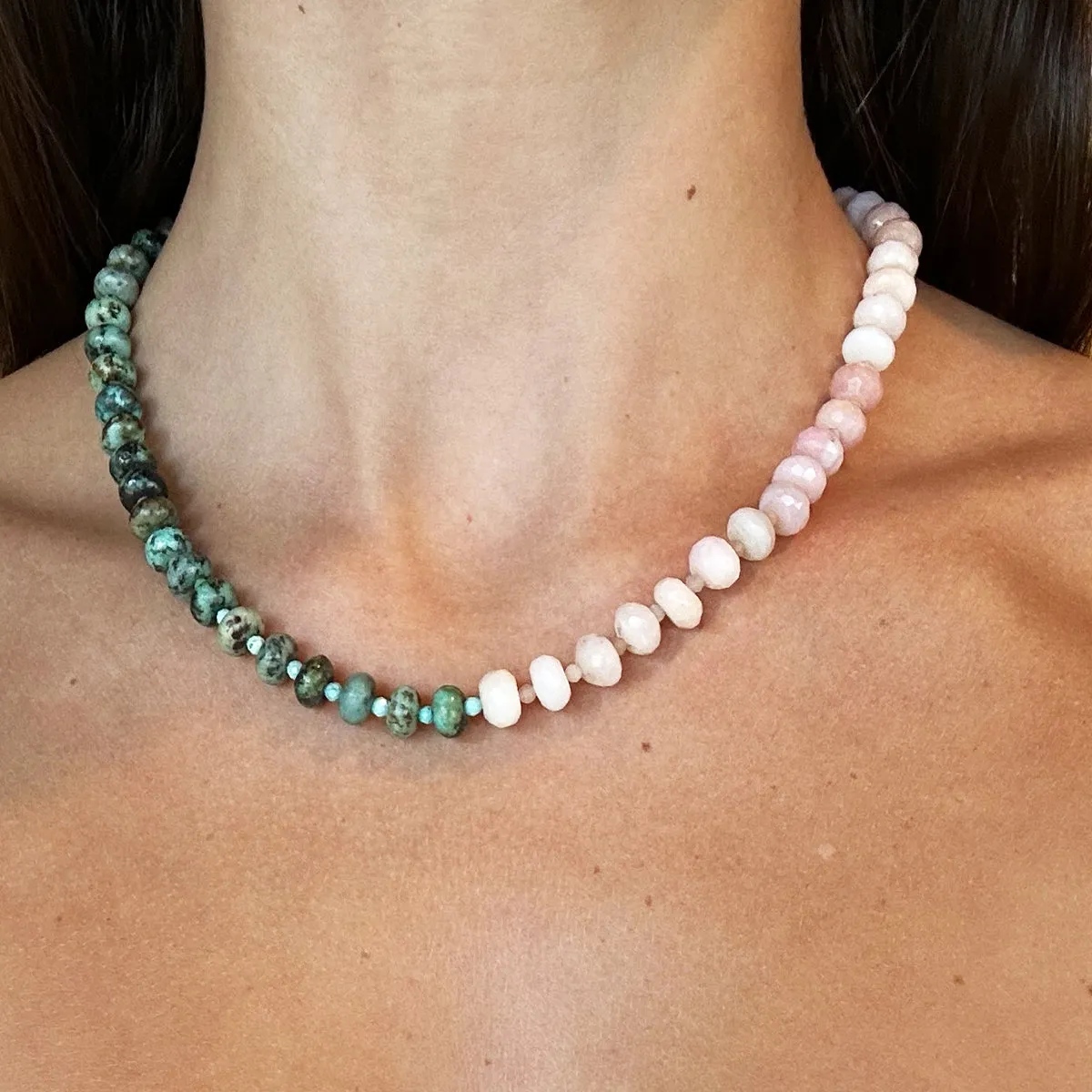 Sand and Sea Gemstone Necklace