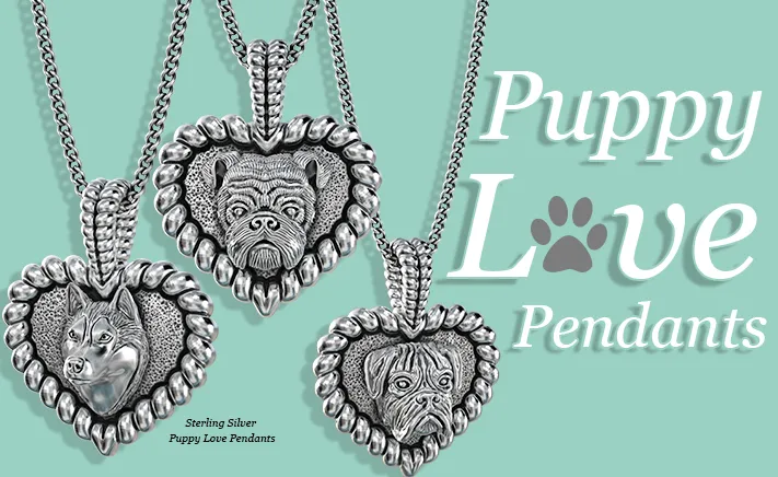 Schnauzer Puppy Love Heart Pendant