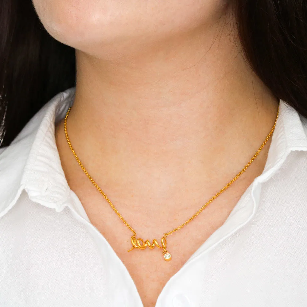 SCRIPTED LOVE NECKLACE