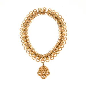Scrolling Links Necklace by Crown Trifari