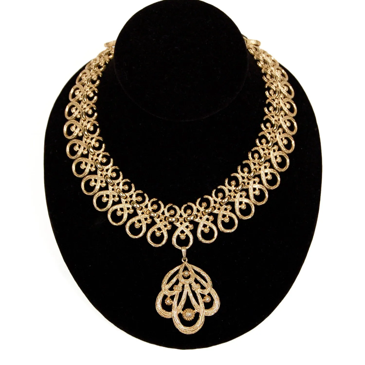 Scrolling Links Necklace by Crown Trifari