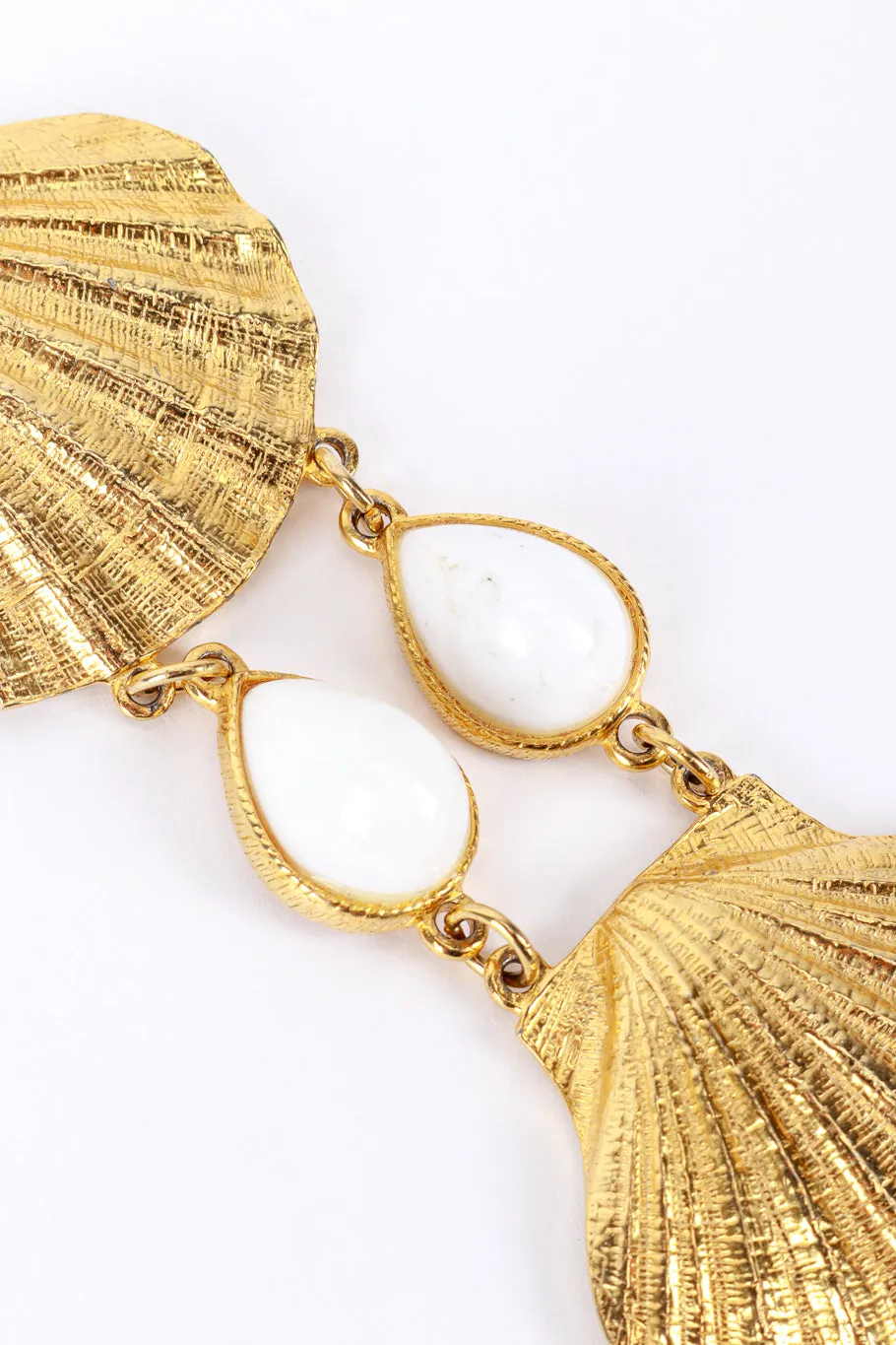Seashell & Pearl Ladder Necklace