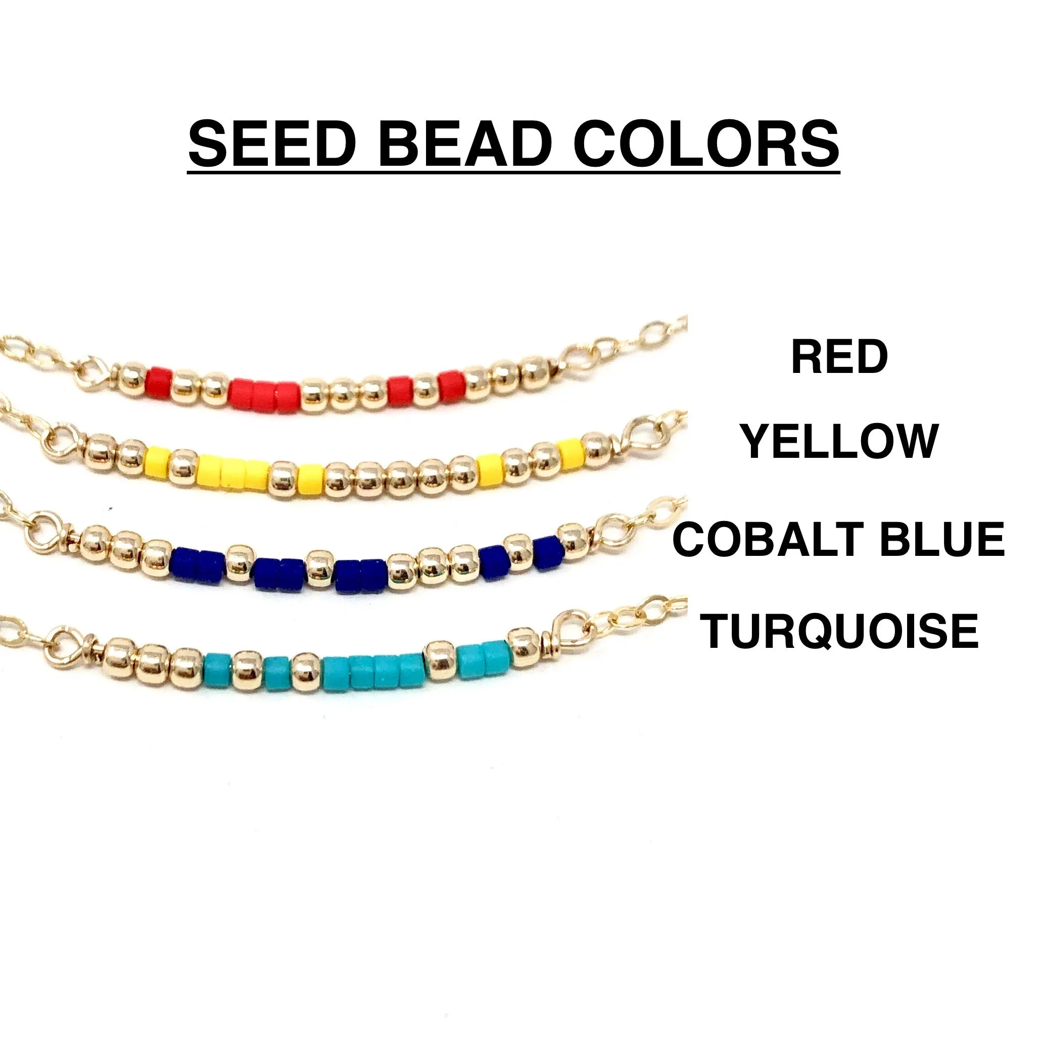SEED BEAD Morse Code Necklace