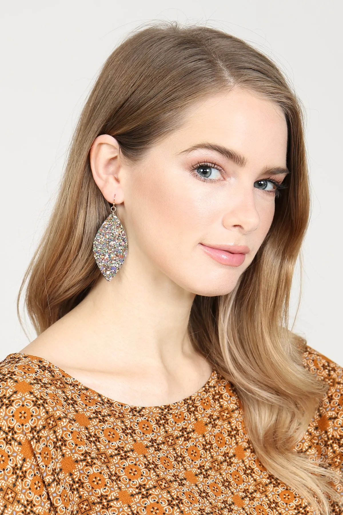 SEQUIN MARQUISE DROP EARRINGS