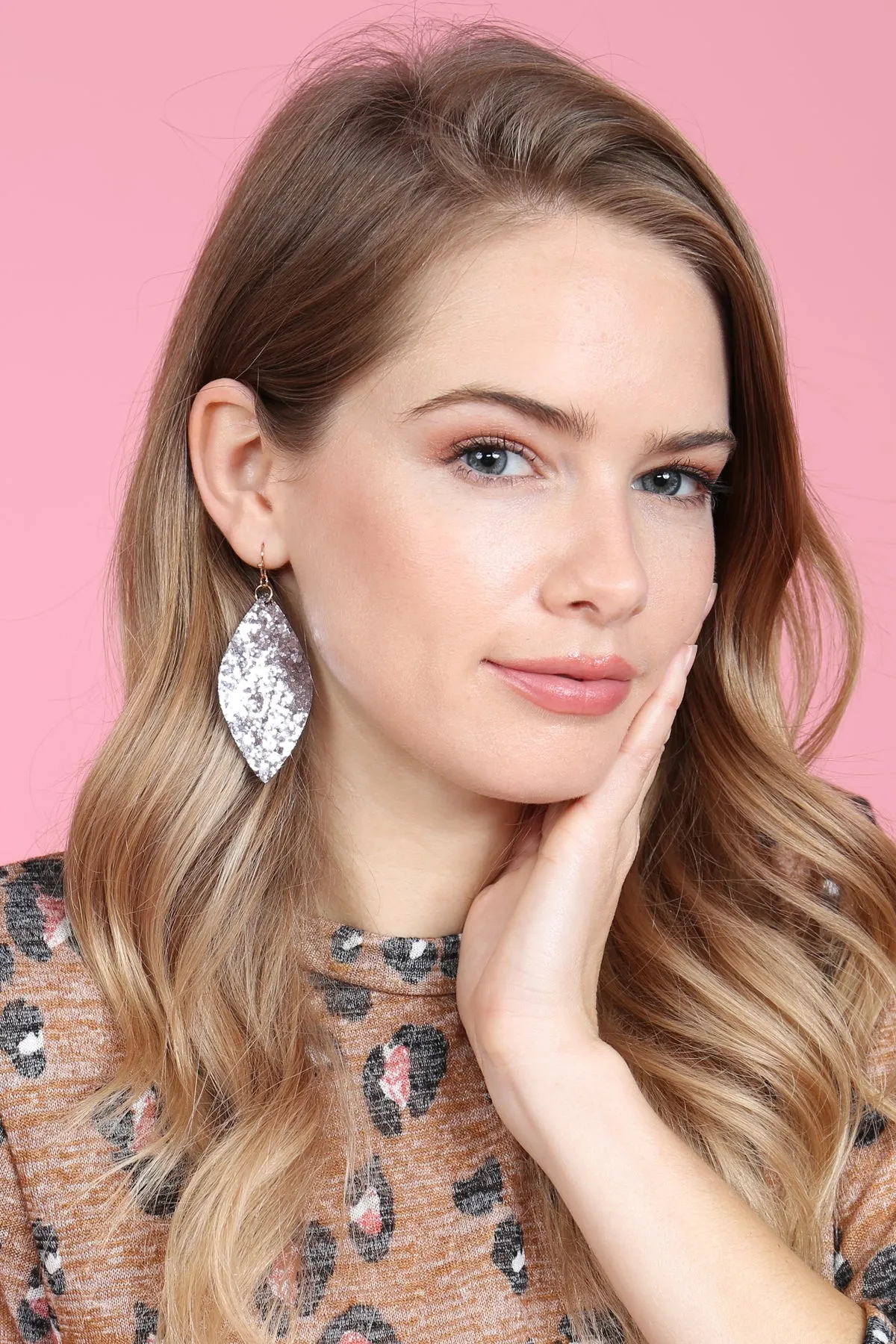 SEQUIN MARQUISE DROP EARRINGS
