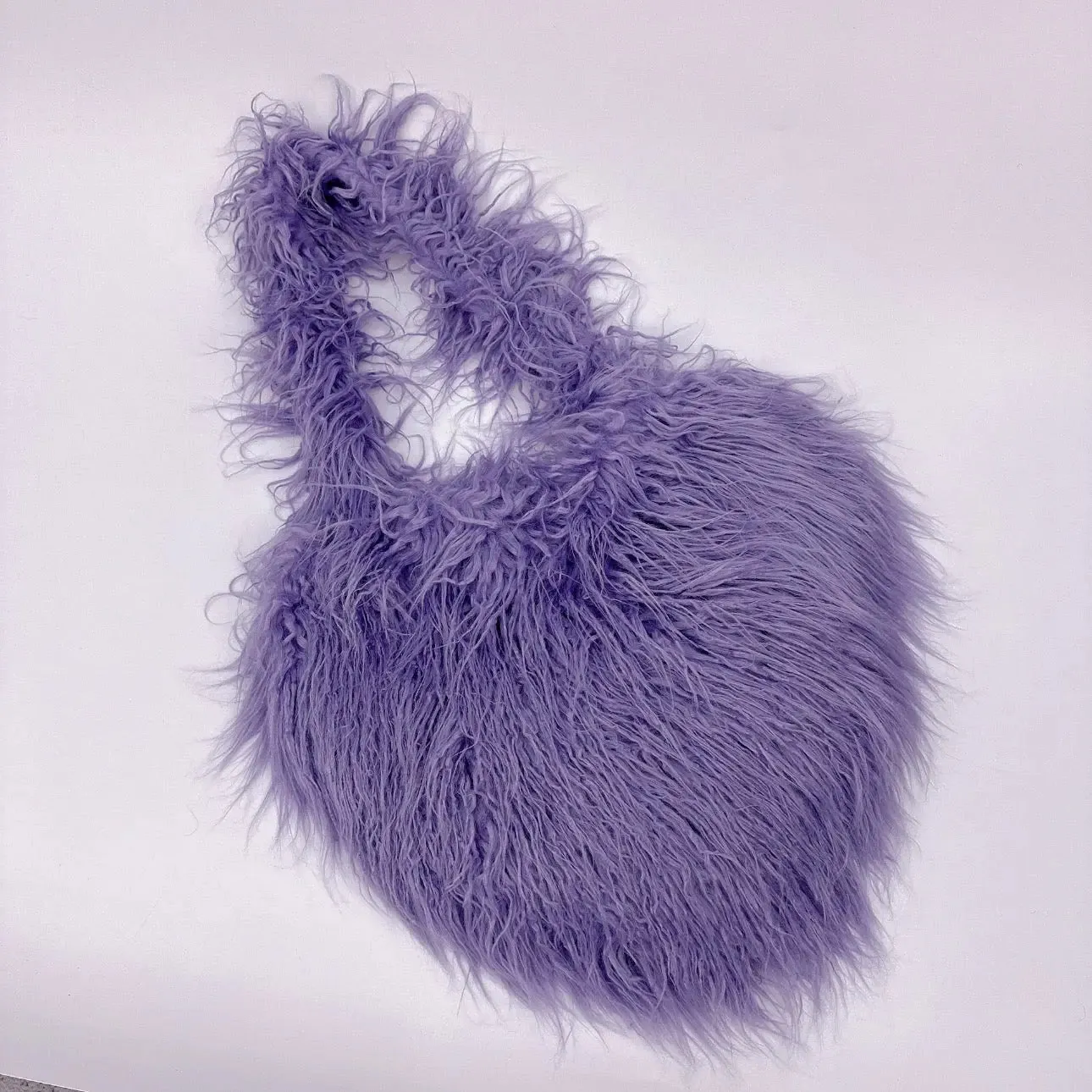 ‘Shape Of My Heart’ Multicolor Fuzzy Purse