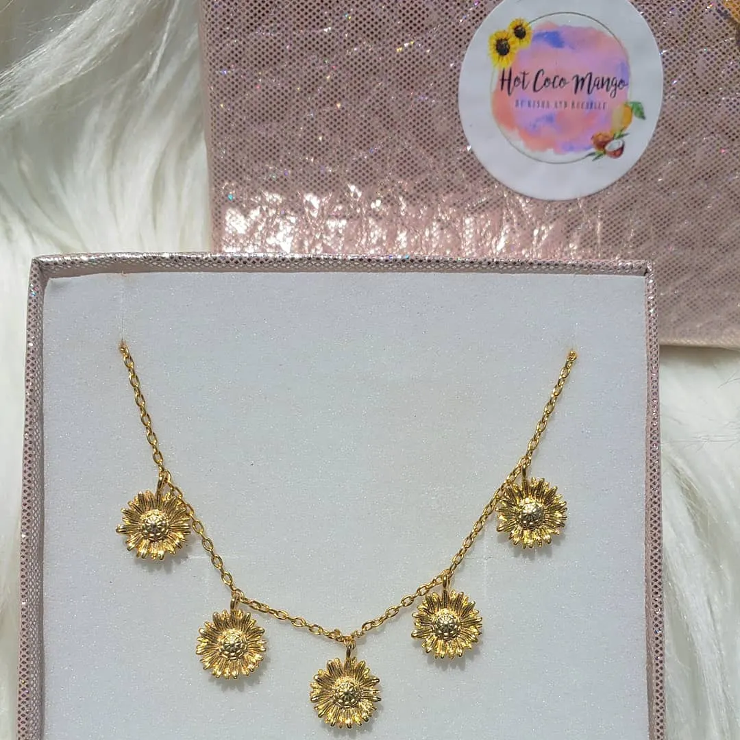 Shining Sunflowers Necklace