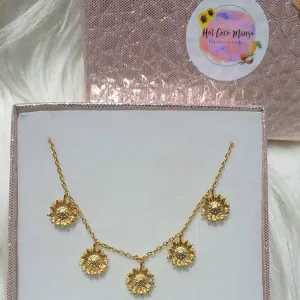 Shining Sunflowers Necklace