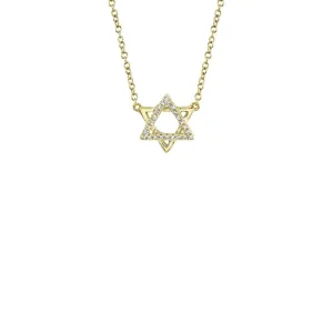 Shy Creation Star of David Pave Diamond Necklace