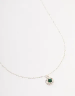 Silver Halo Czech Crystal Necklace