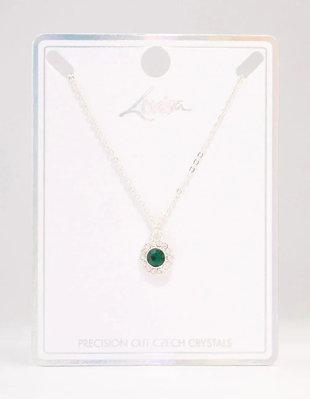Silver Halo Czech Crystal Necklace