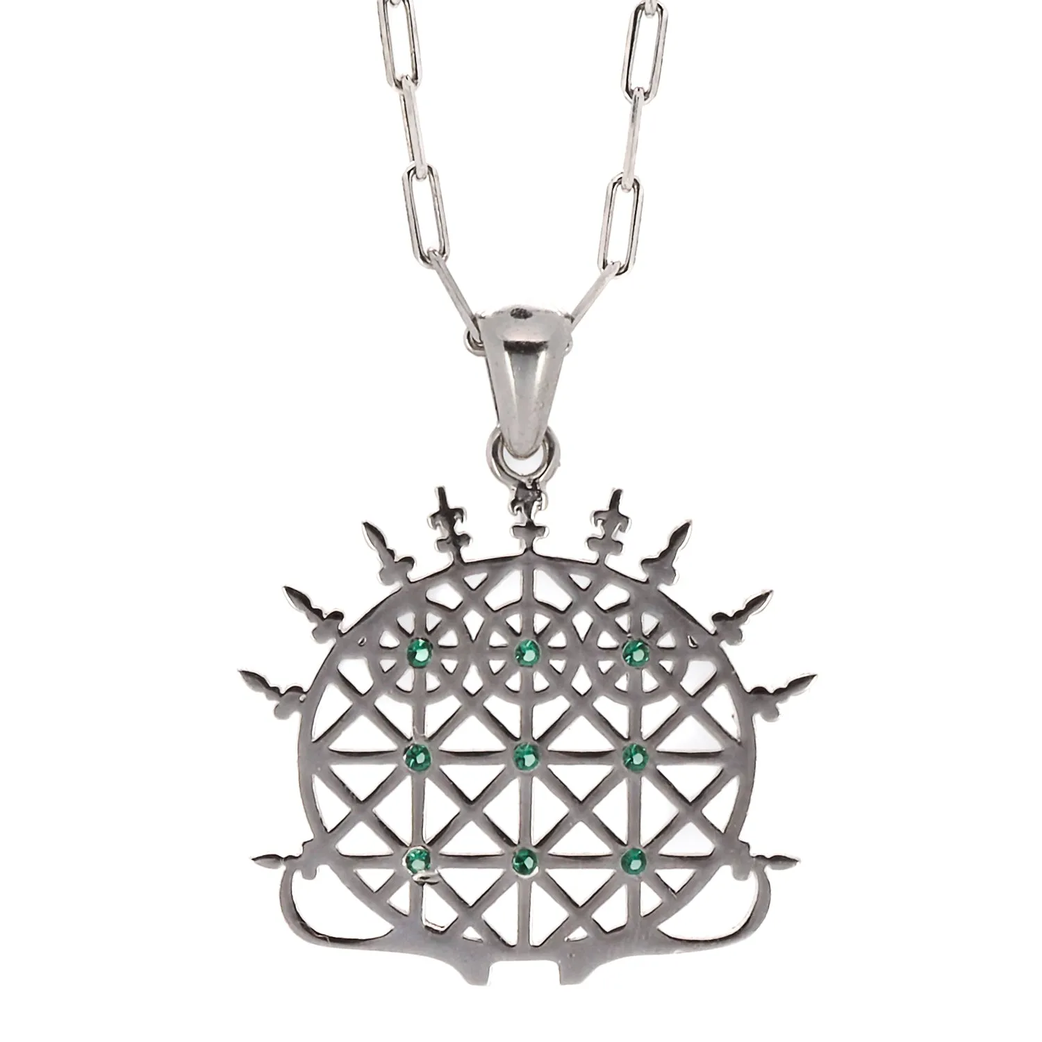 Silver Hittite Sun Disk Necklace