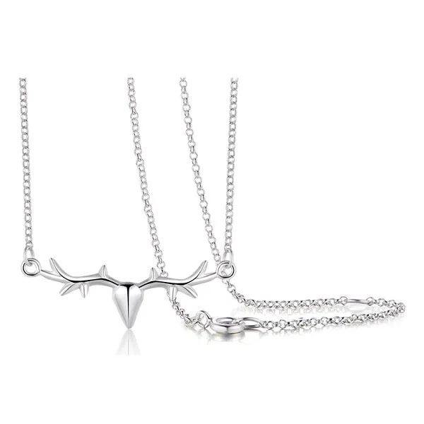 Silver Stag Chain Necklace