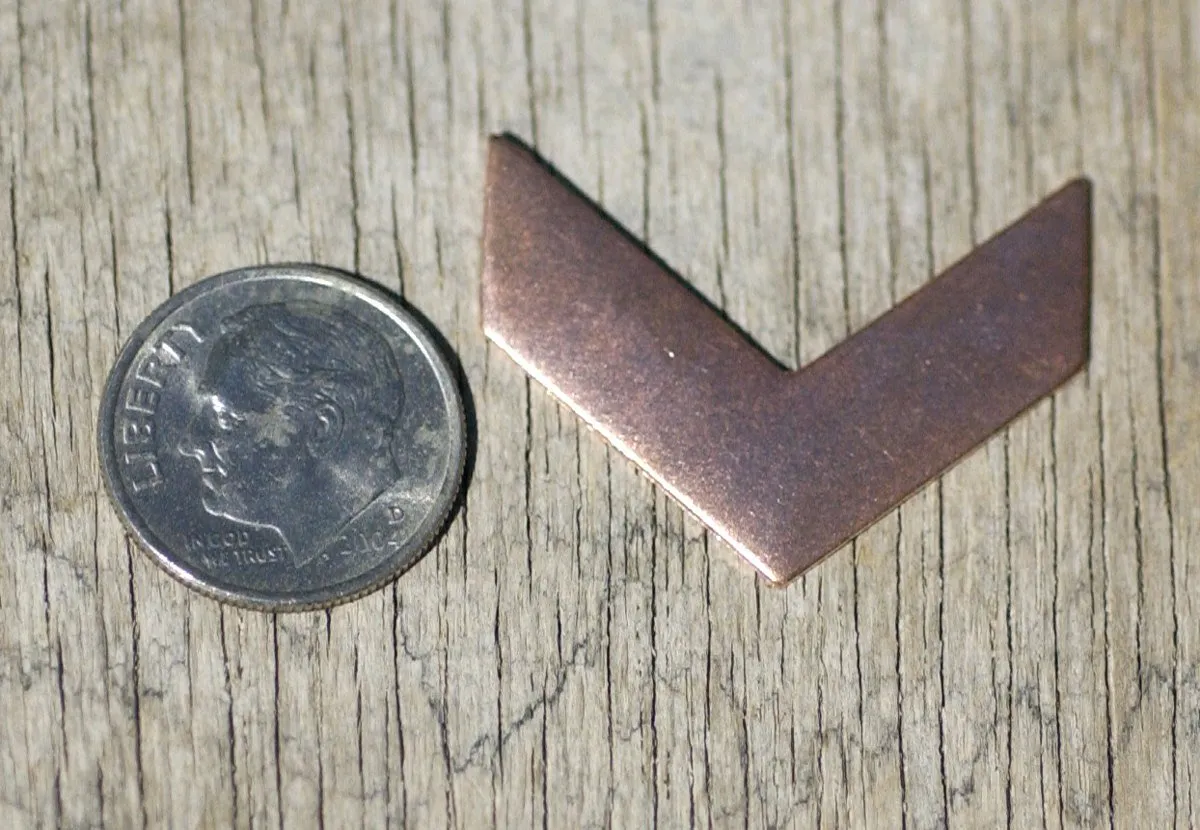 Smooth Chevron 30mm x 22mm Earrings or Pendant