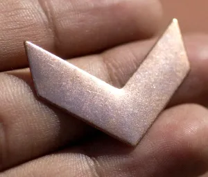 Smooth Chevron 30mm x 22mm Earrings or Pendant