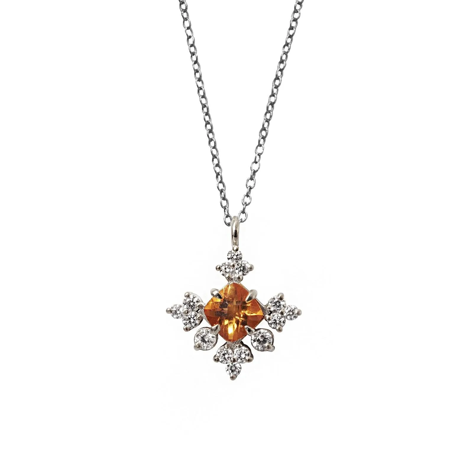 Snowflake Citrine Pendant