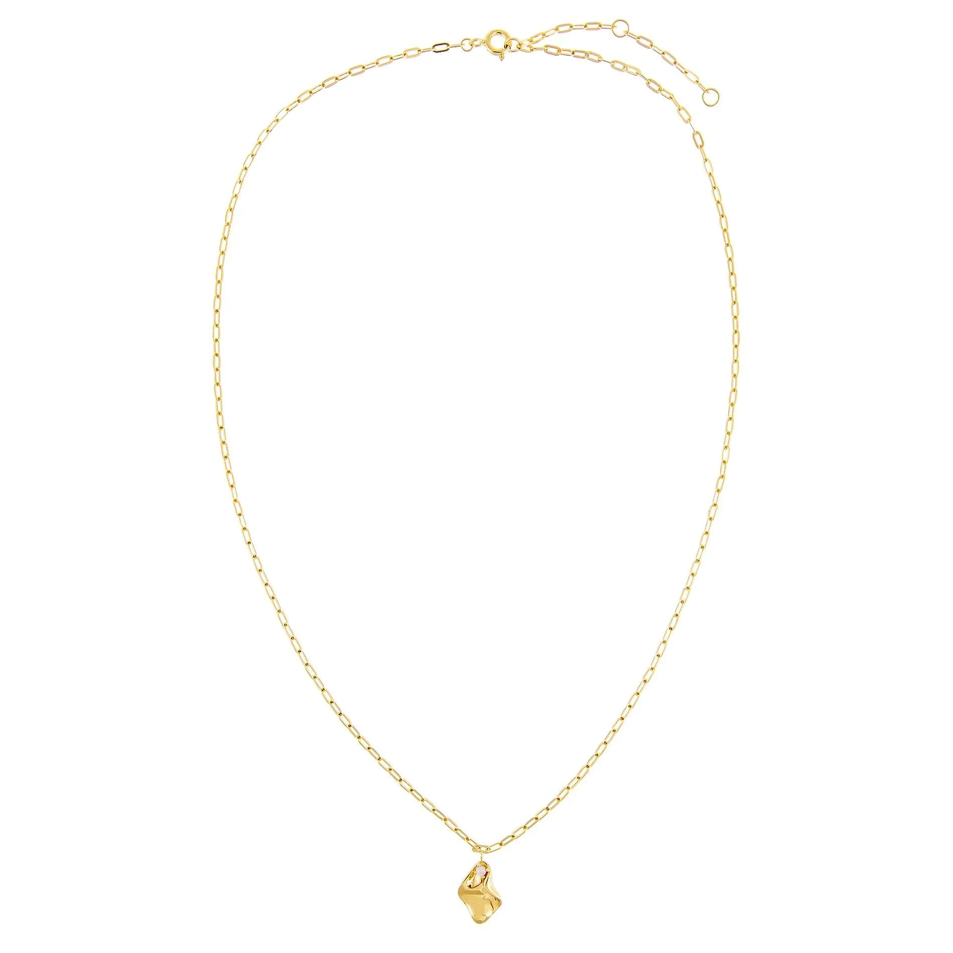 Solid Opal Charm Necklace