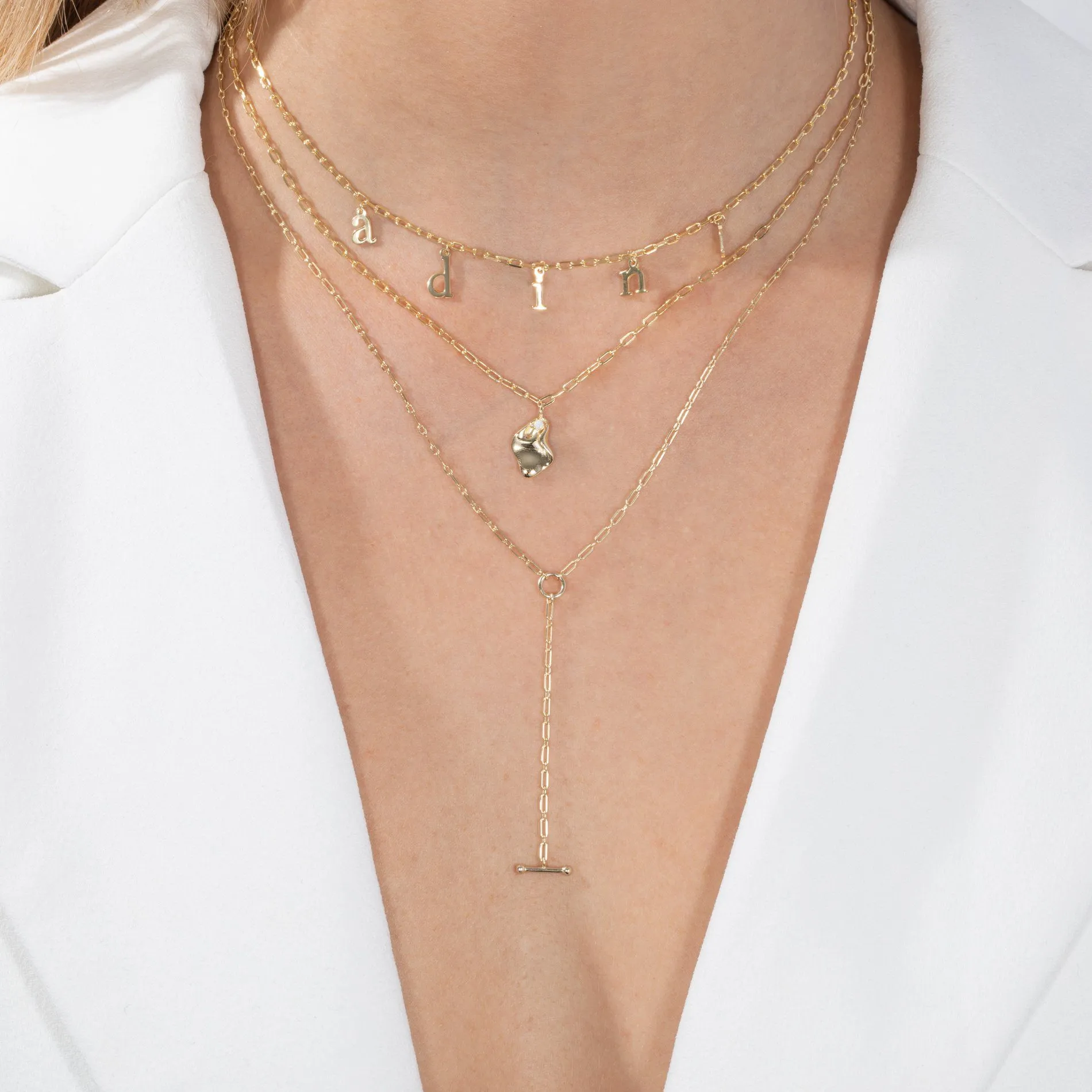 Solid Opal Charm Necklace