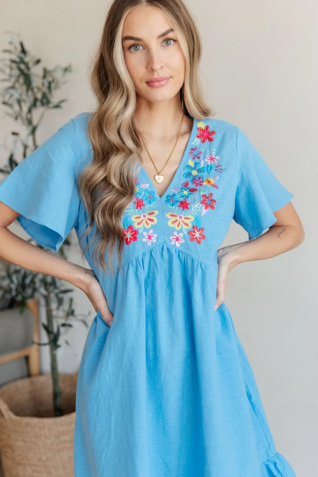 Someone to Care For V-Neck Dress