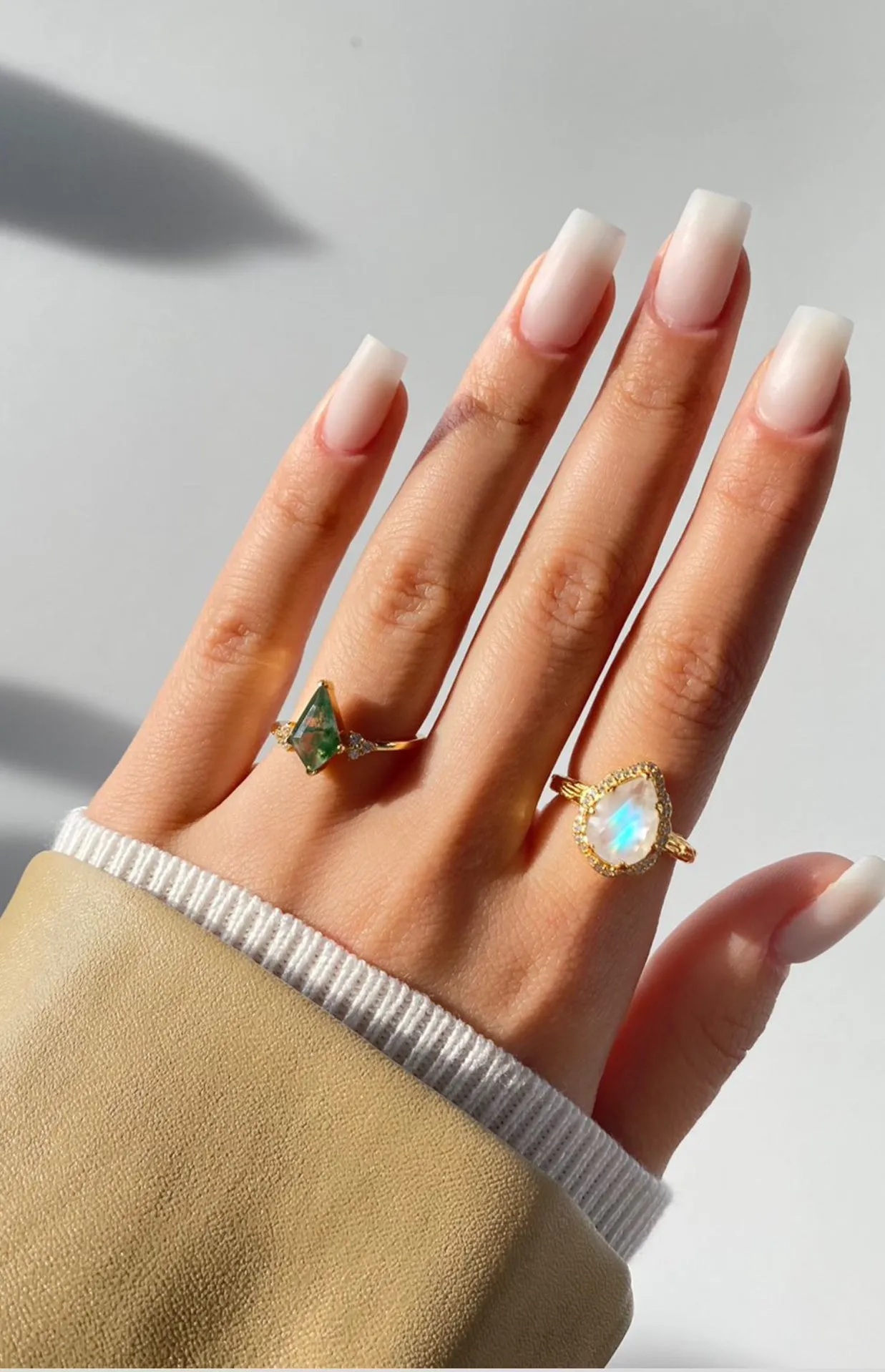 Sprinkled Pacific Moonstone Ring