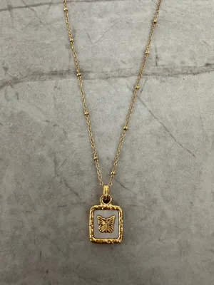 Square Butterfly Necklace