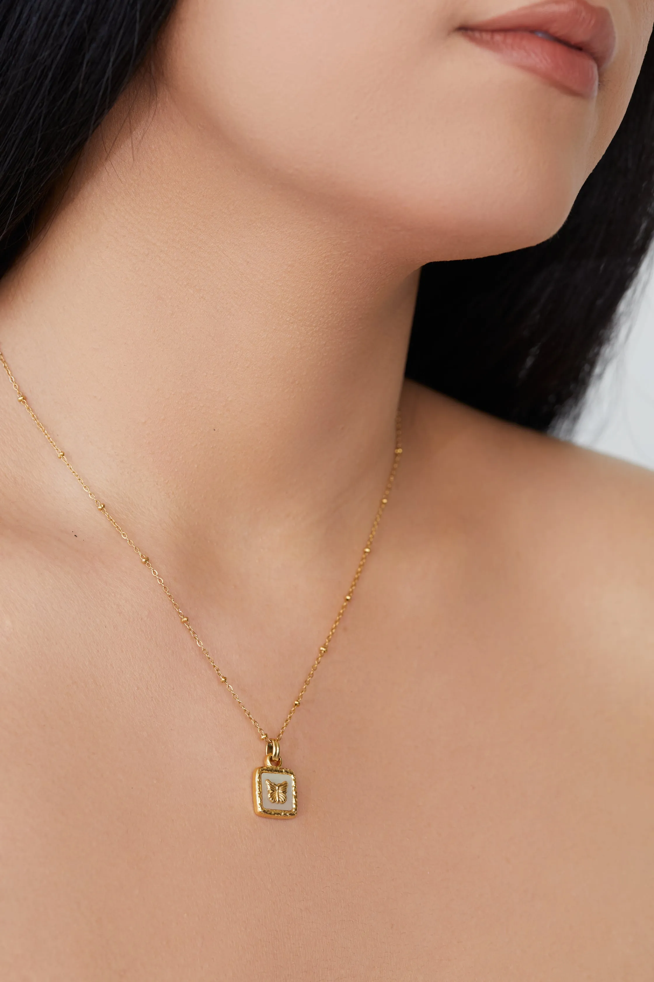 Square Butterfly Necklace