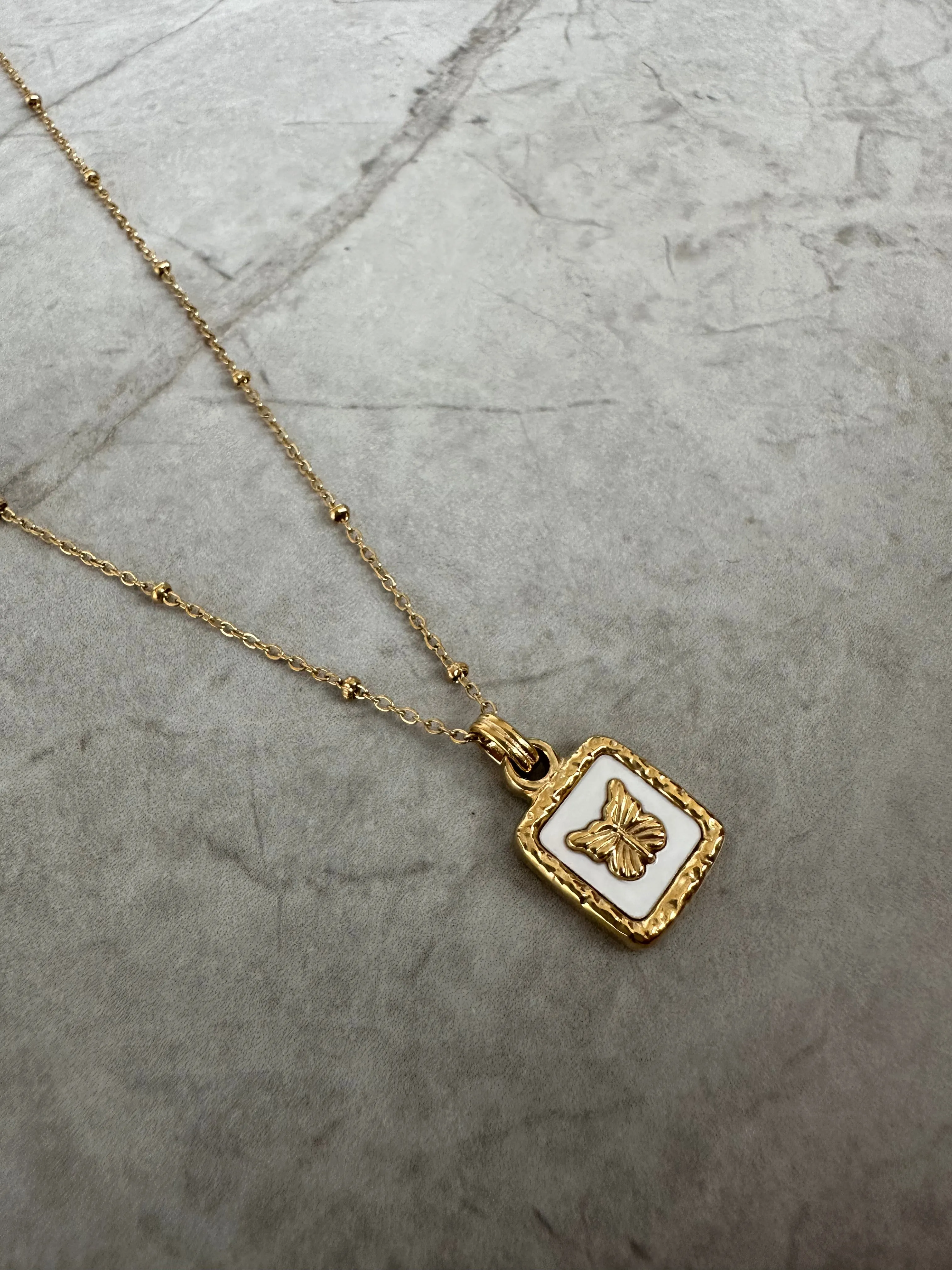 Square Butterfly Necklace