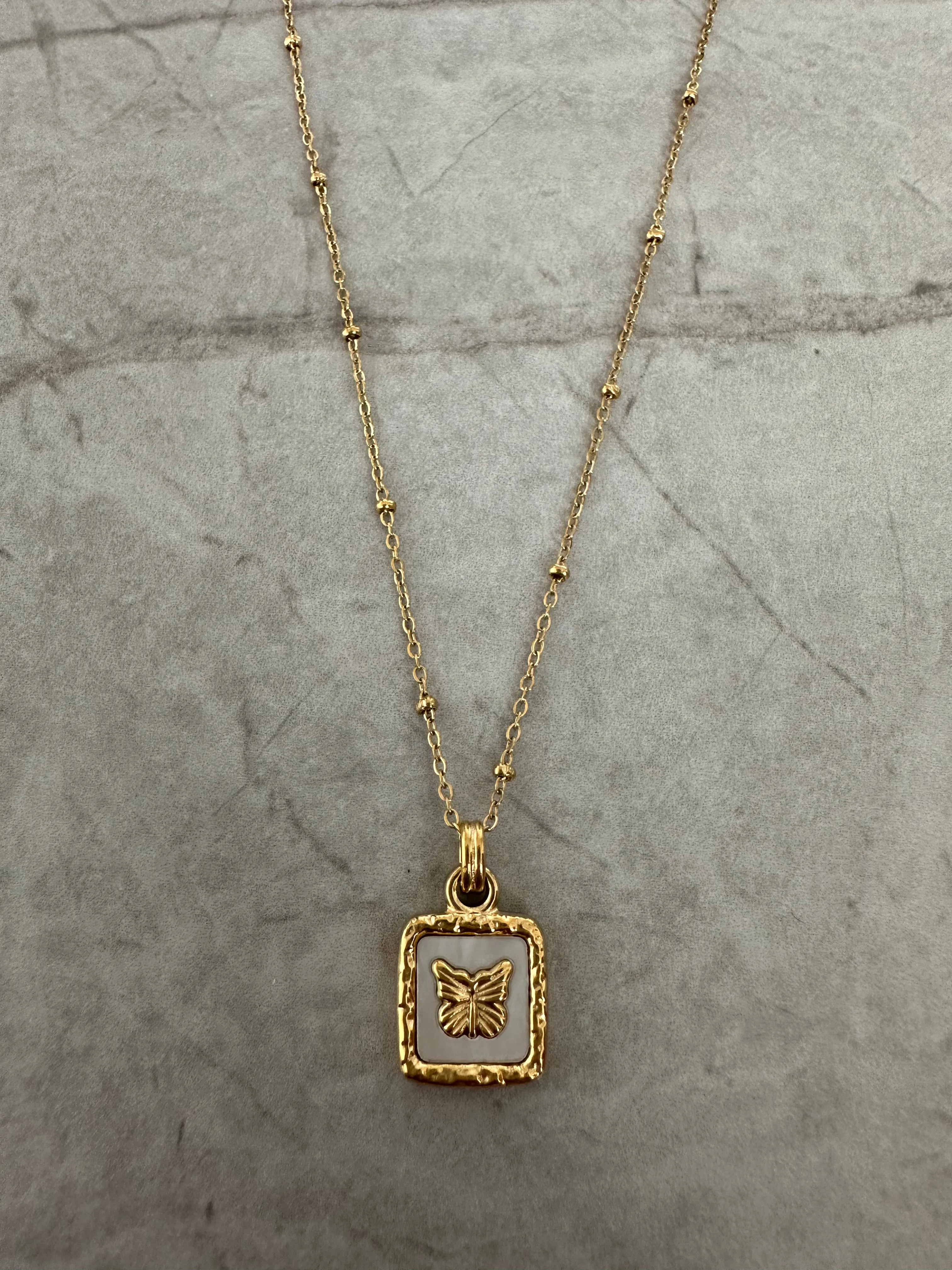 Square Butterfly Necklace
