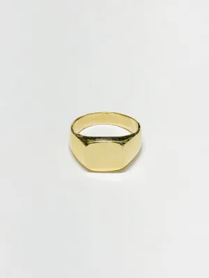 Square Solid Pinky Signet Ring (14K)