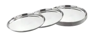 Stainless Steel Round Thali (Dinner Plates) Set of 6