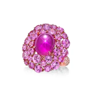 Star Ruby Diamond Ring
