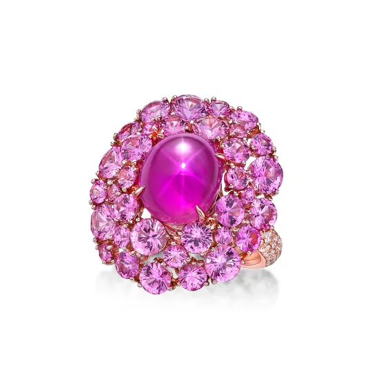 Star Ruby Diamond Ring