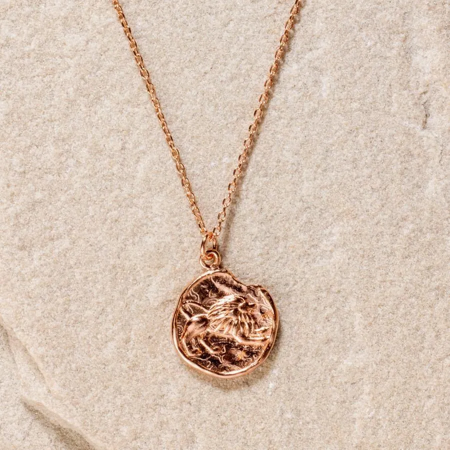 Star Sign Coin Necklace - Leo