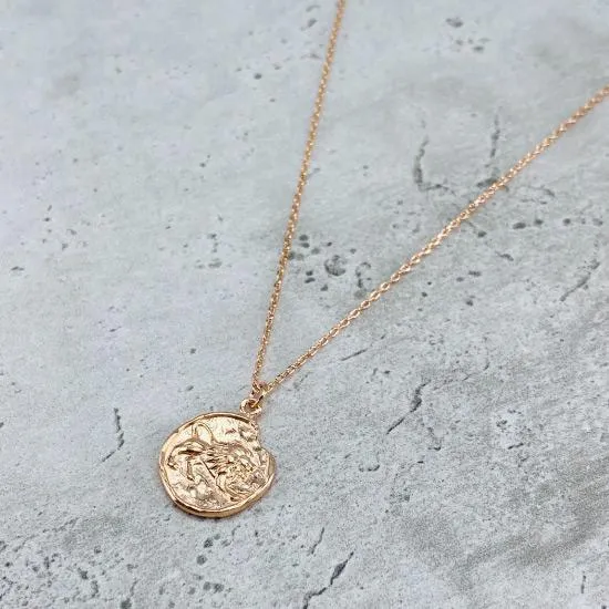 Star Sign Coin Necklace - Leo