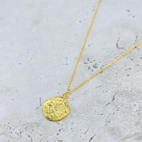 Star Sign Coin Necklace - Leo