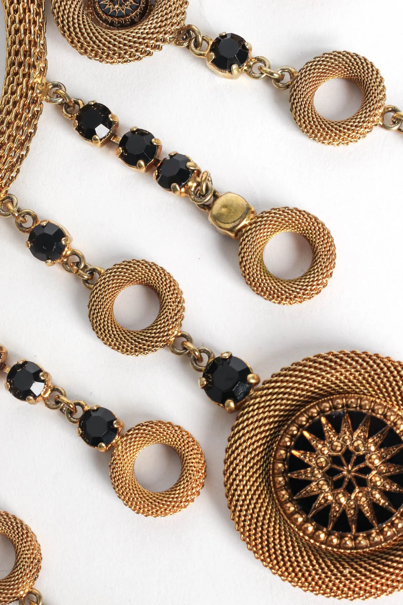 Starburst Rhinestone Mesh Choker