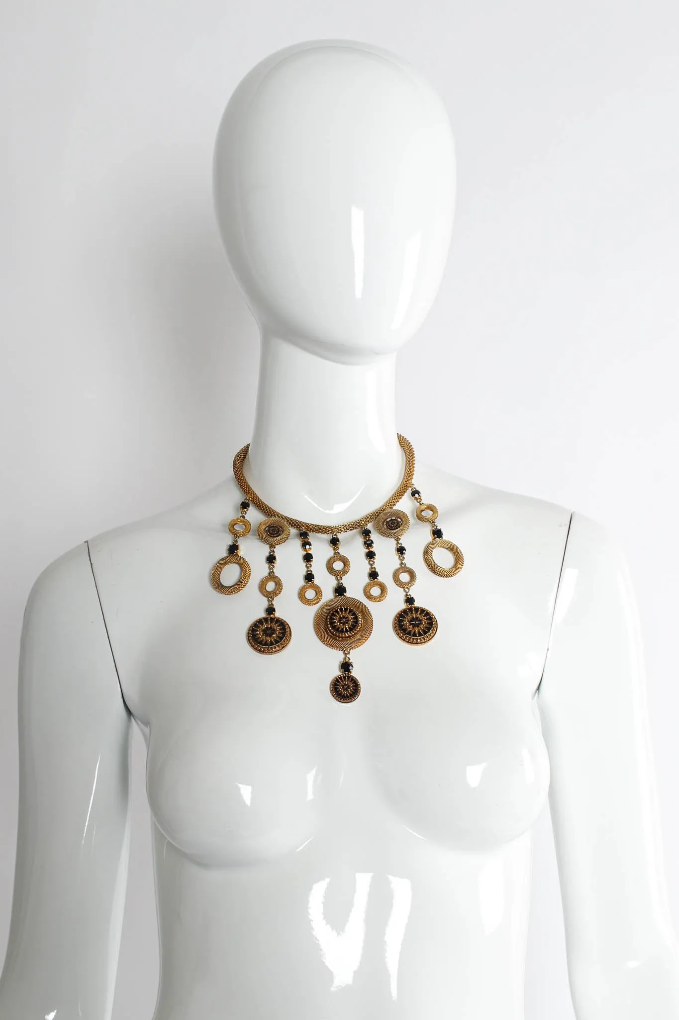 Starburst Rhinestone Mesh Choker