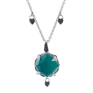 Stephen Webster 18k White Gold Green Crystal Haze Necklace