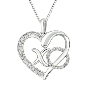 Sterling Silver 1/10 CTW Diamond Heart Pendant