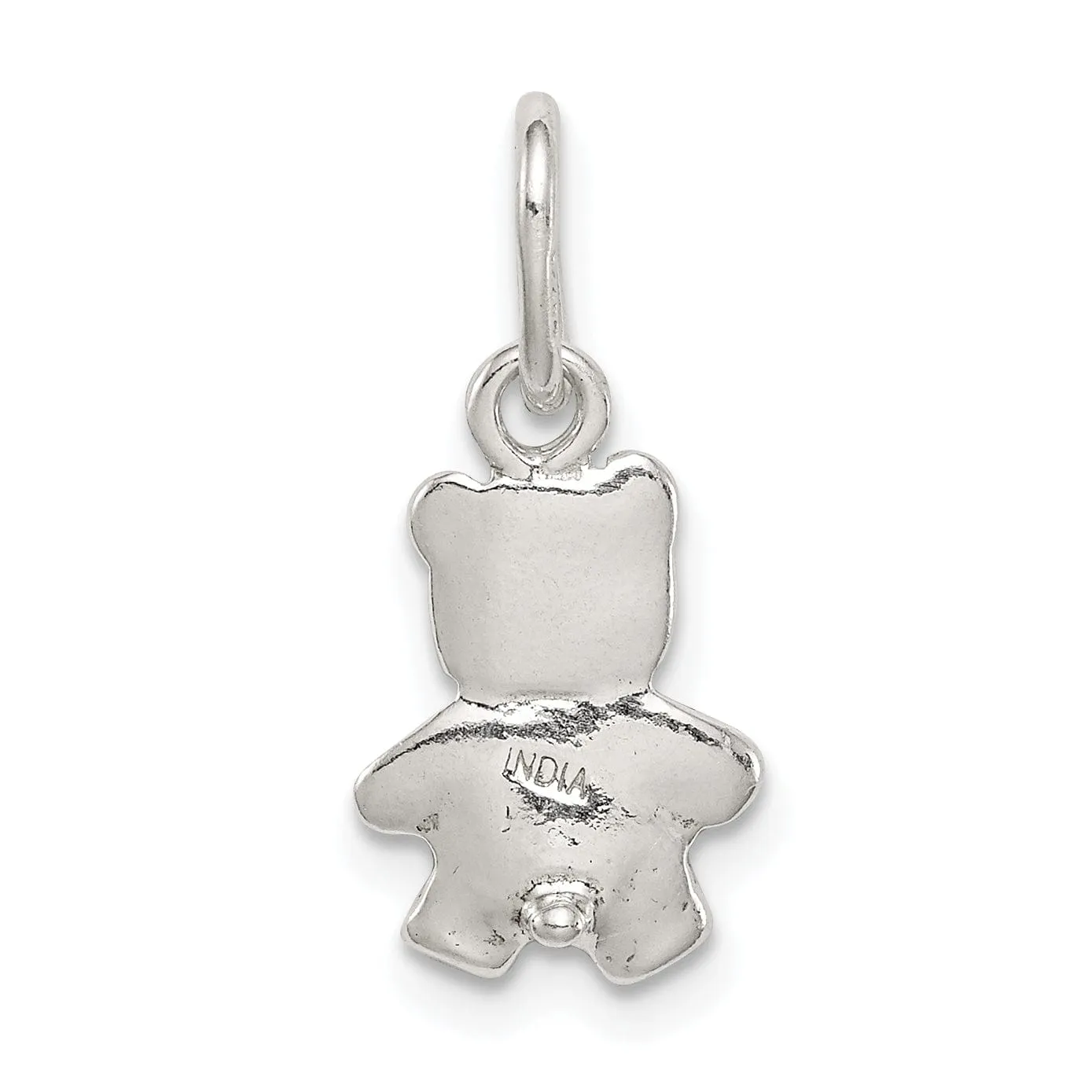 Sterling Silver Polished 3-D Teddy Bear Pendant