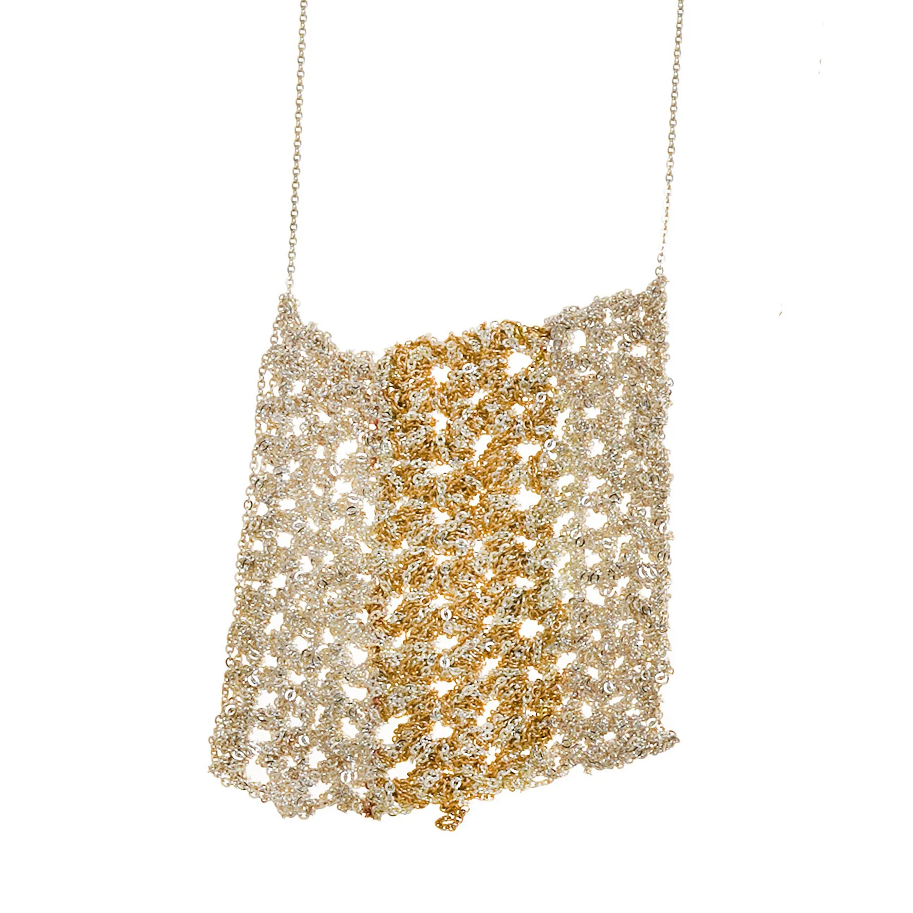 Striped Square Drop in Silver   Gold