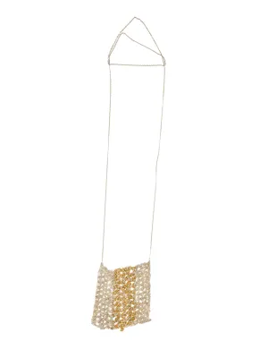 Striped Square Drop in Silver   Gold