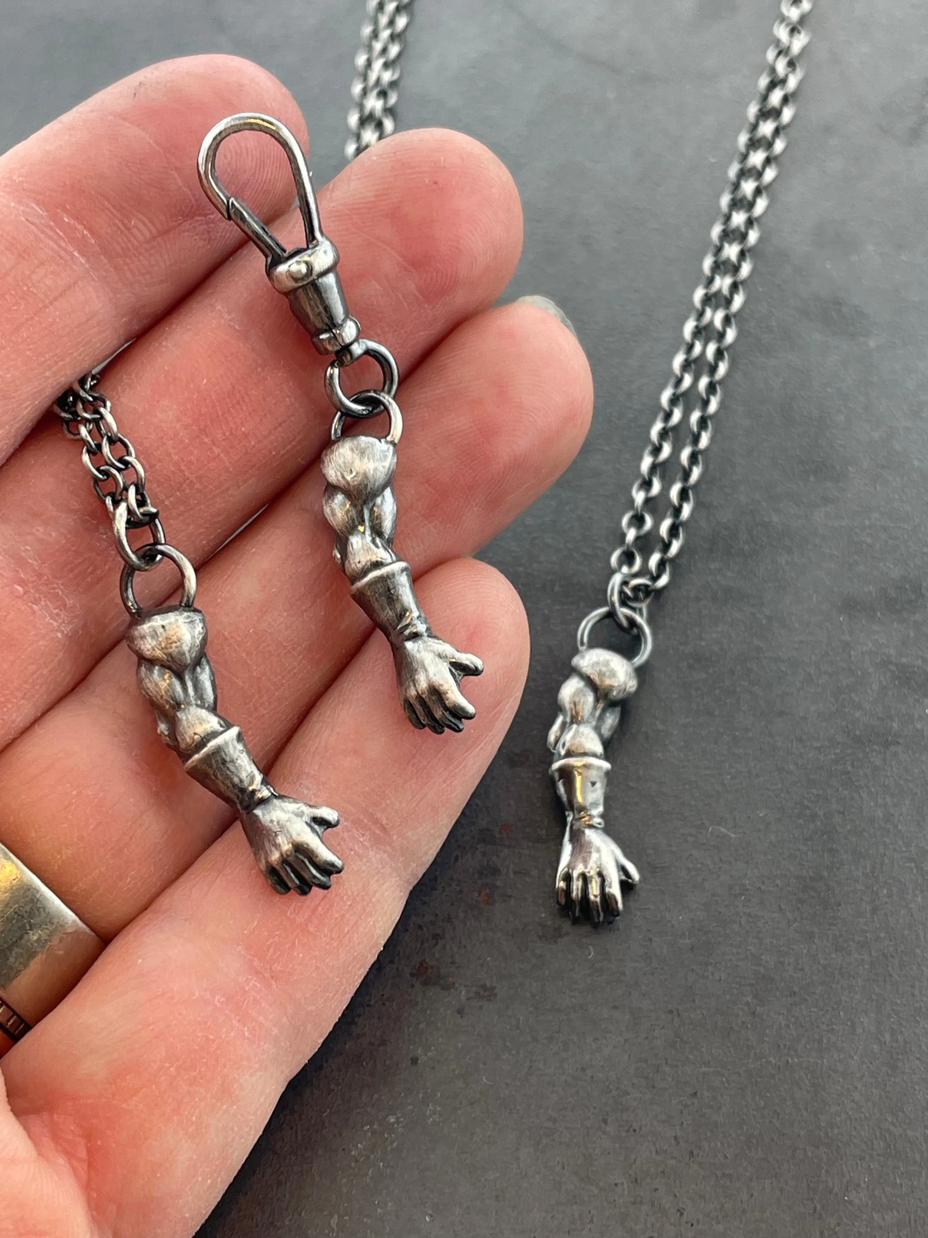 Superhero Arms Necklace and Charm