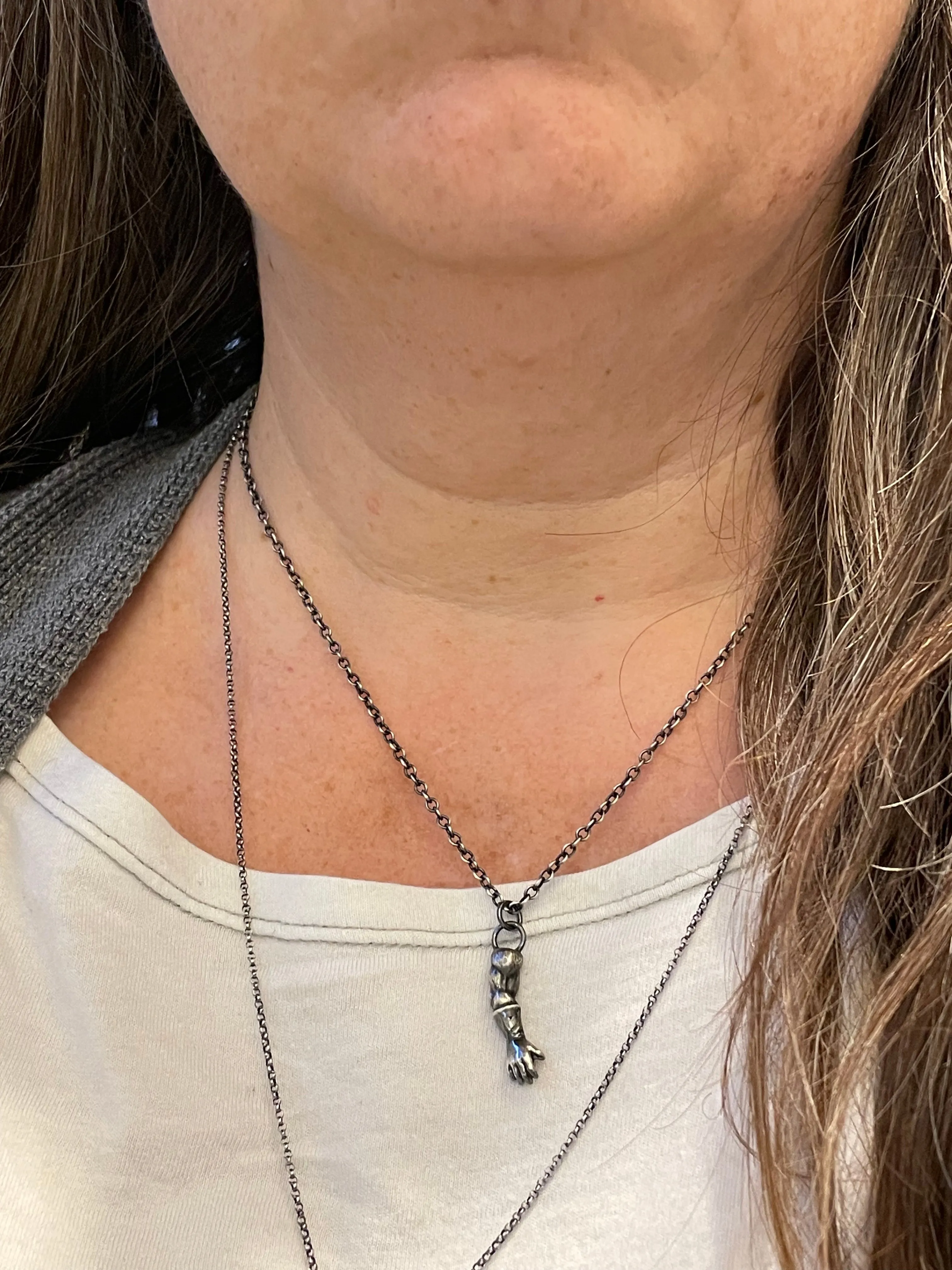 Superhero Arms Necklace and Charm