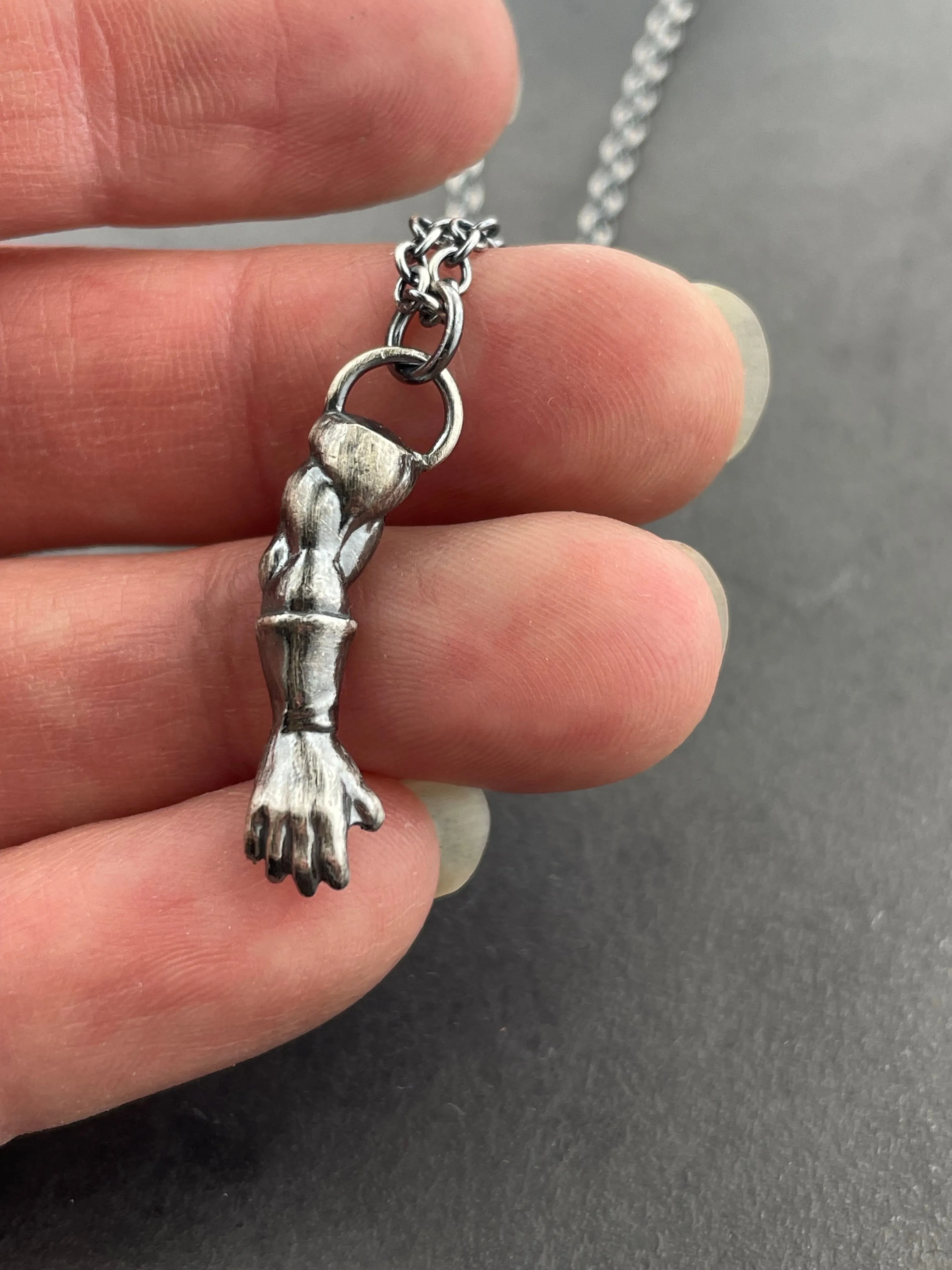 Superhero Arms Necklace and Charm