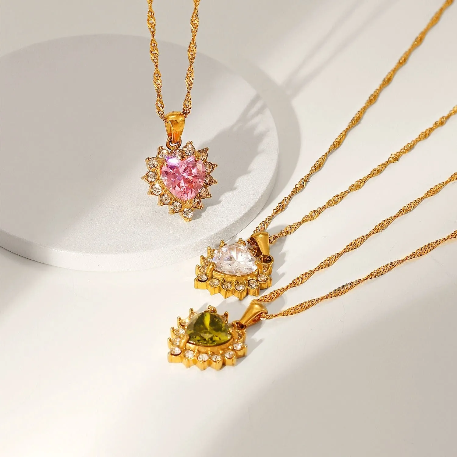 Swarovski Crystal Heart Pendant Necklace