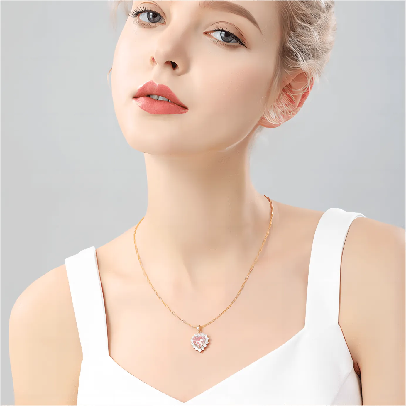 Swarovski Crystal Heart Pendant Necklace